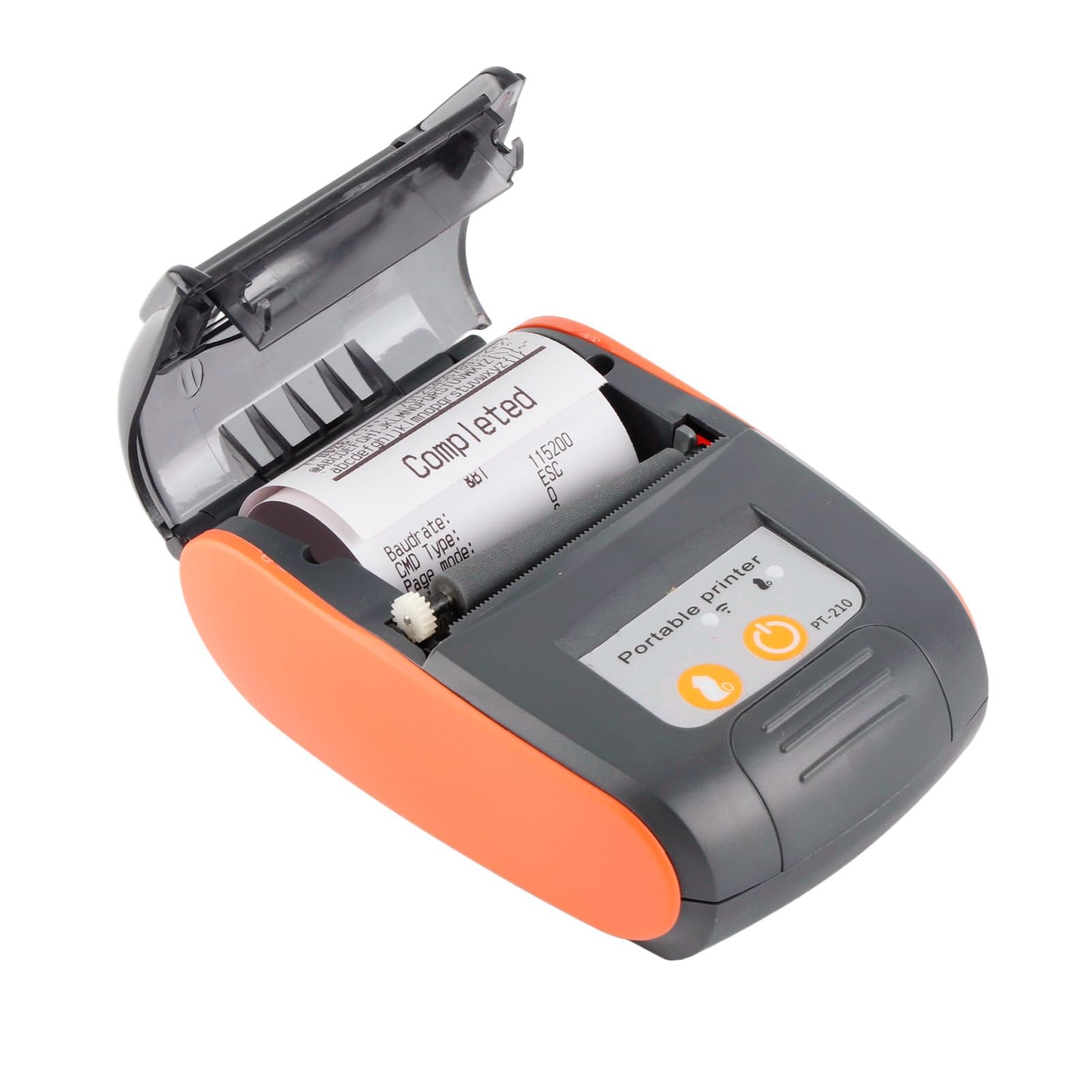 Impresora de Tickets de Recibos Bluetooth 4 . 0 Impresora térmica inalámbrica USB con batería de Iones de Litio Recargable de 1500mAh 7 . 4V(Enchufe de la UE Naranja)
