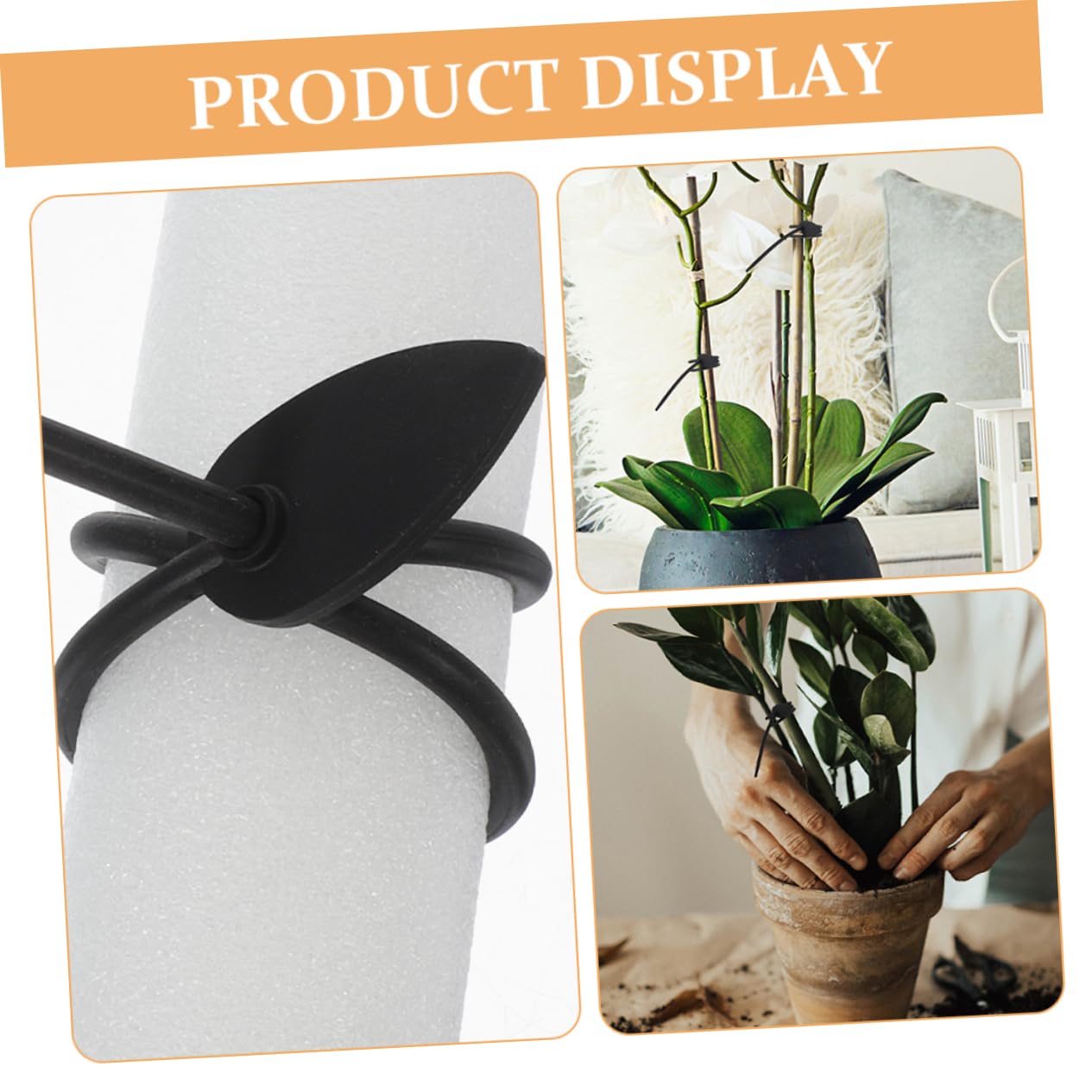Toddmomy Correas De Silicona para Plantas Fijación Flexible para Jardín para Flores Y Vegetales Accesorios De Sujeción para Cultivos 20 Piezas X 4