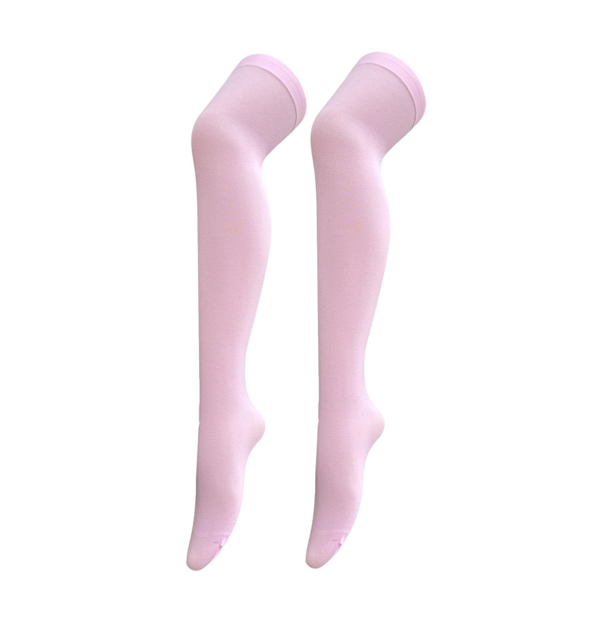 Women's Opaque Stretchy Nylon Over Knee Thigh High Stockings Costume Socks