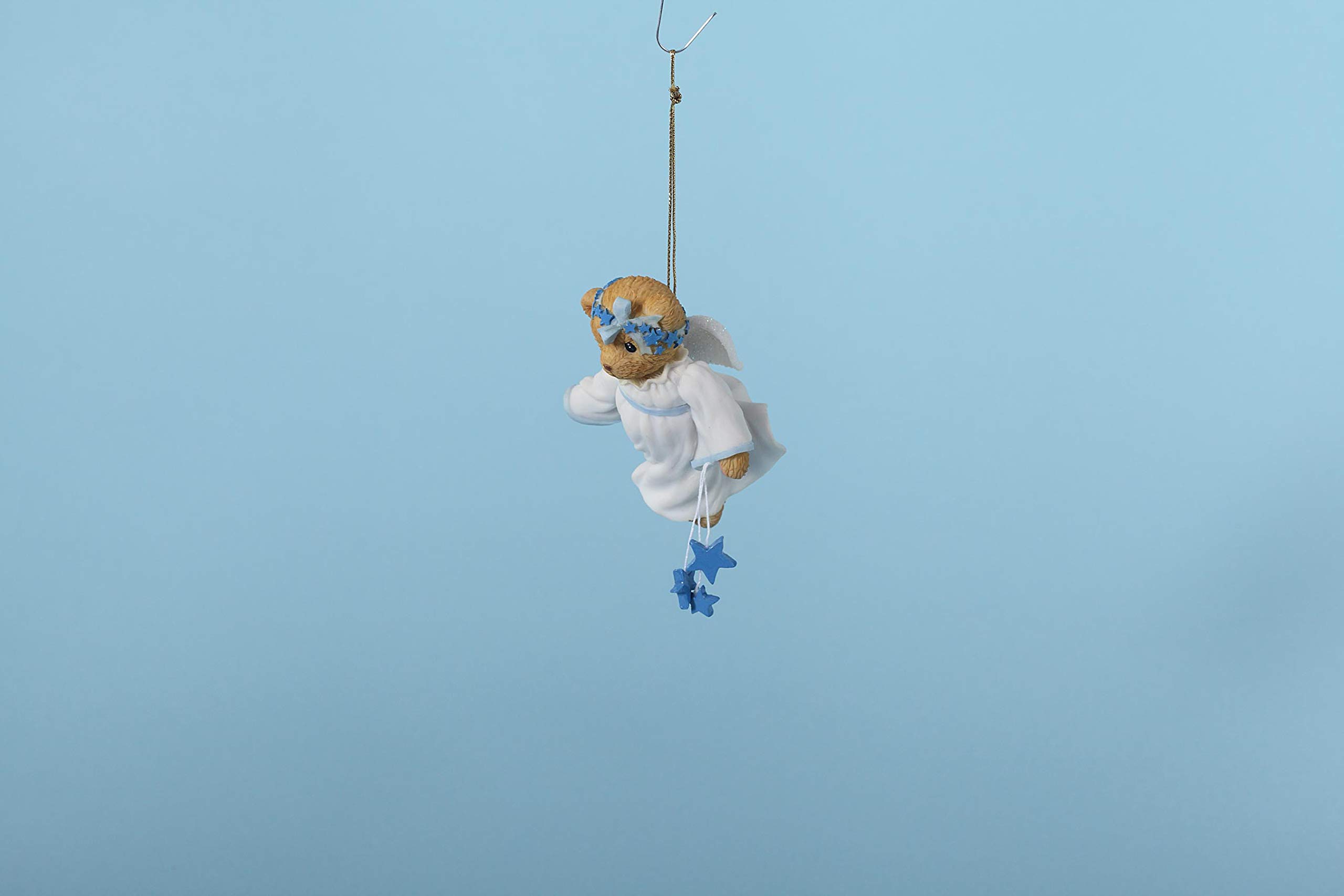 Enesco Cherished Teddies Collection Angel with Stars Holiday Ornament