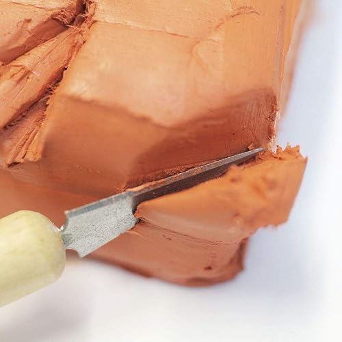 Miniatura 5 de Mont Marte Arcilla de modelado de endurecimiento al aire de color terracota 500 g (1.1 lb). Arcilla seca al aire de color terracota con tiempo de