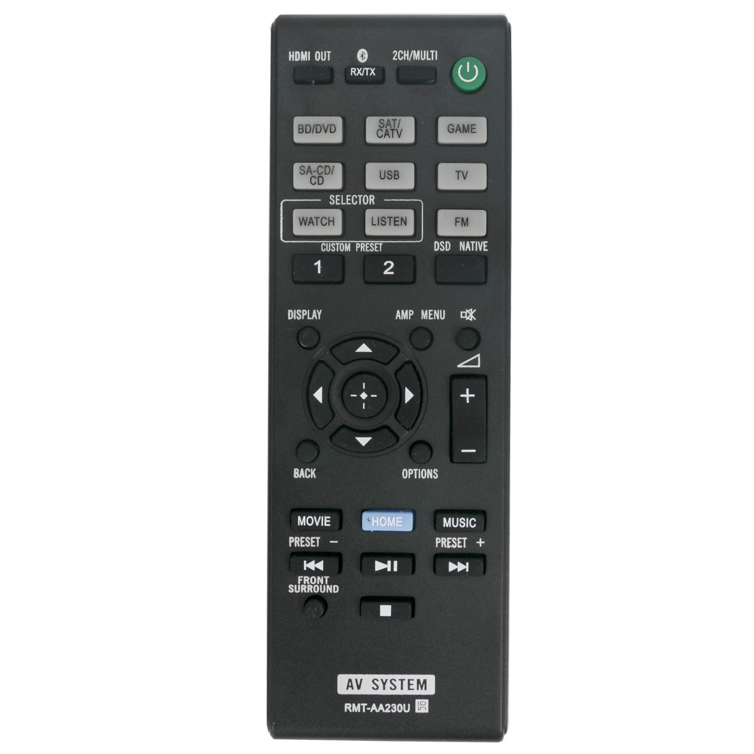 VINABTYRMT-AA230U Remote Control replacement fit for SONY STR-DN1070 STR-DN1080 AV receiver