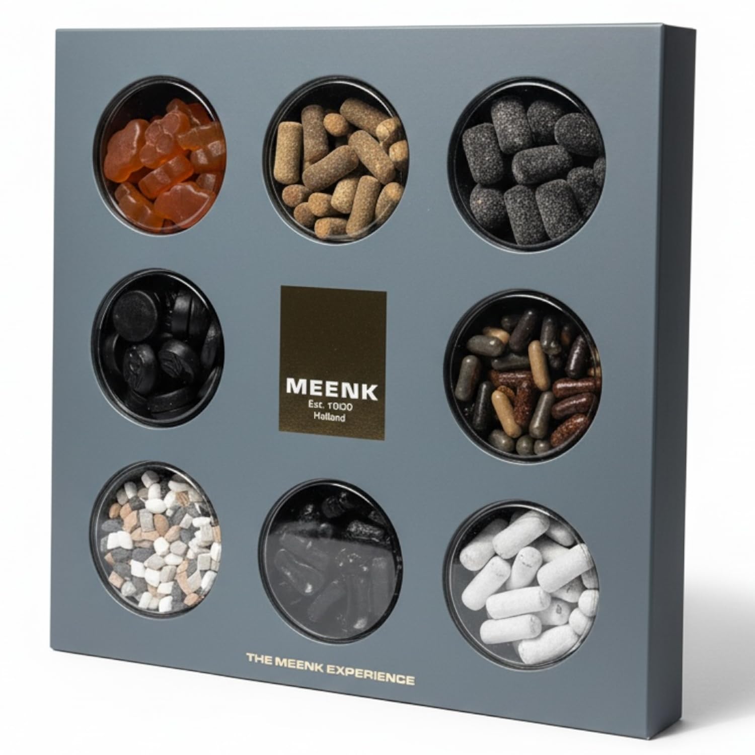Meenk Geschenkset Experience 560g I Lakritz-Geschenk aus den Niederlanden I holländisches Lakritz I Drop I Mischung aus süßem und salzigem Lakritz I Dutch Licorice