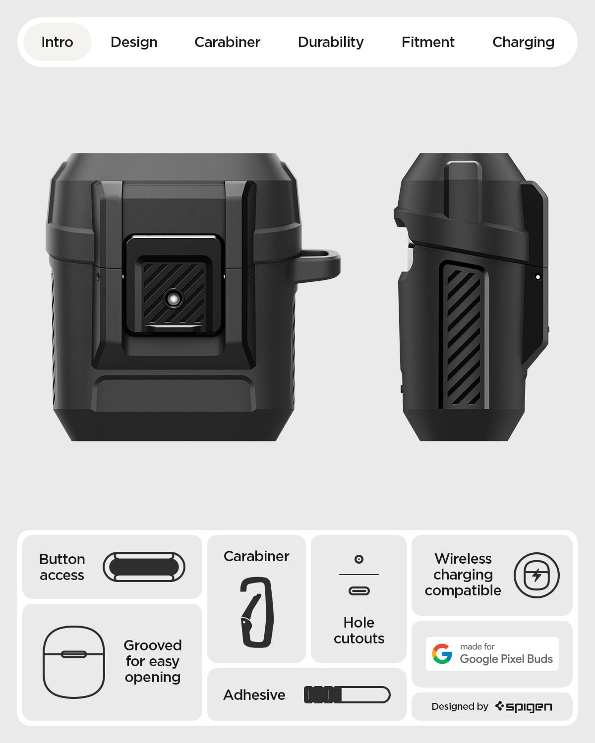 Google Pixel Buds 2a （新品未開封）+spigenケース Amazon | Spigen Pixel Buds 2a ケース 耐衝撃 PC TPU 二重構造