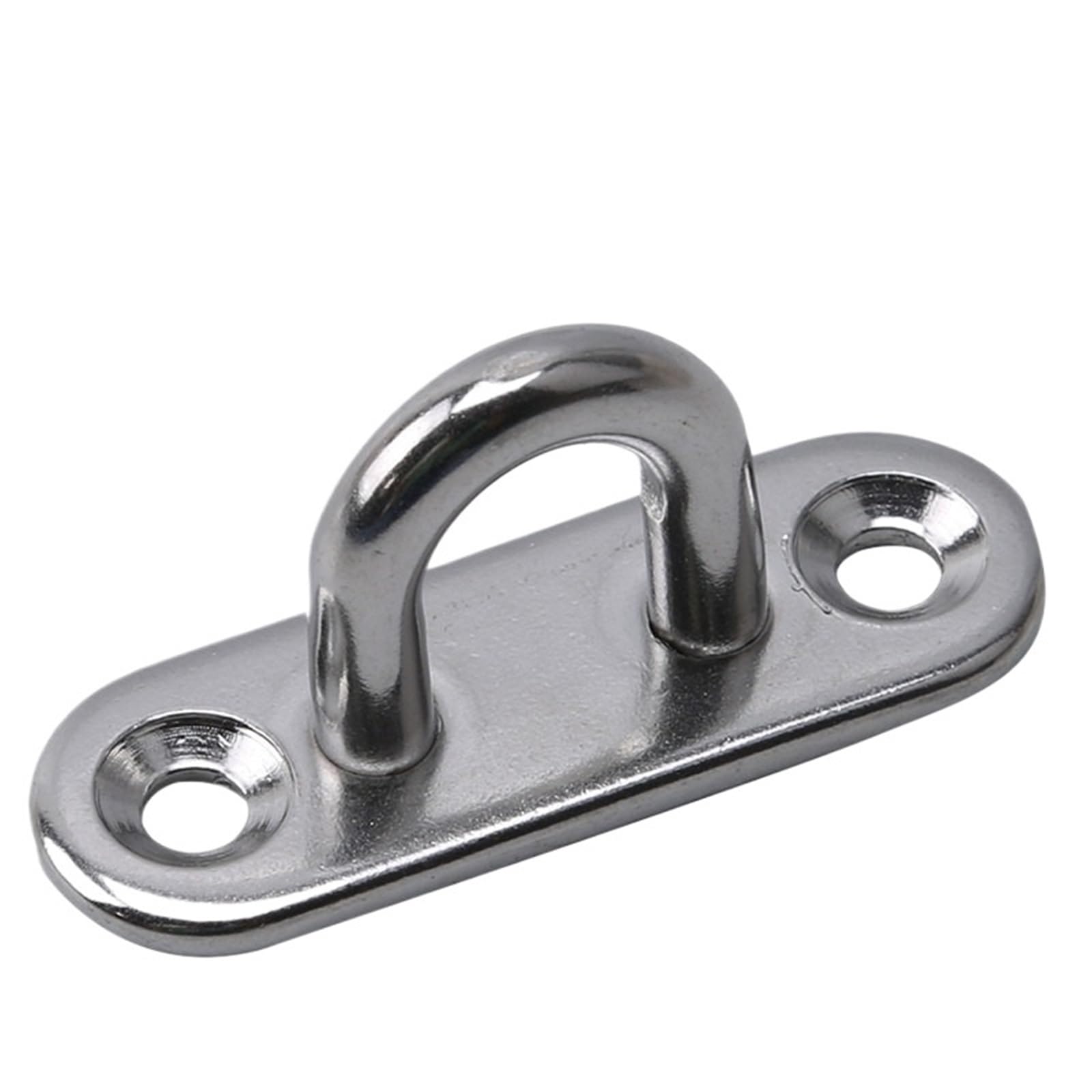 LTYKNGH Eye Plate Hook Eye Plate Heavy Oblong Duty Steel Stainless Pad Mount Wall U Boat Ceiling Hanger Ring Garage Hammock(M6 6x2x2.5cm,2pcs)
