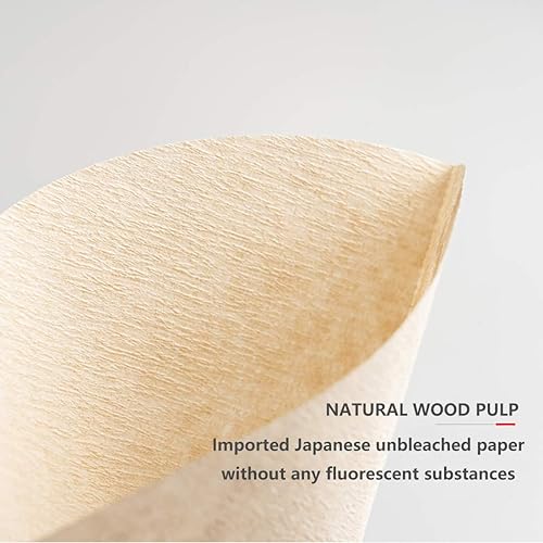 Miniatura 5 de Filtro de café en cono #1, papel de filtro de café desechable marrón natural sin blanquear V01, filtro de café apto para verter sobre goteros de