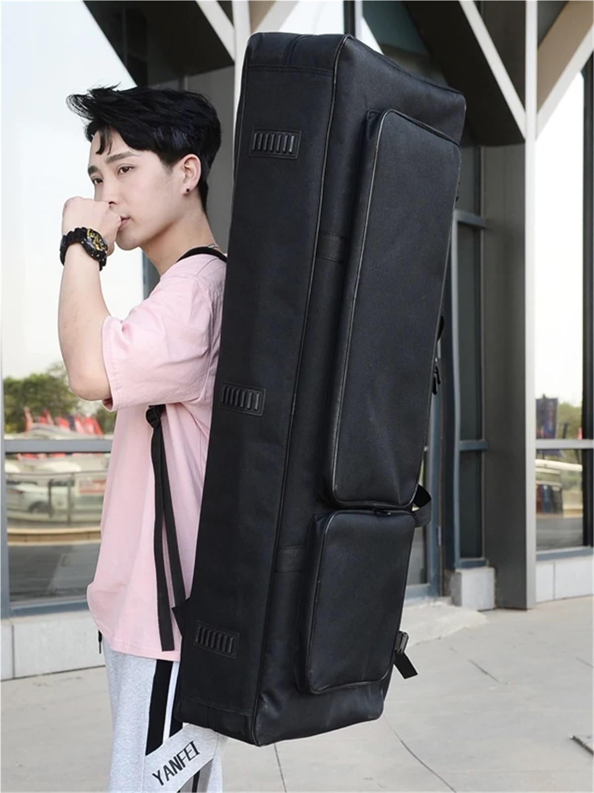 Funda Para Teclado Bolsa doble impermeable for piano electrónico portátil de 61 teclas, digital inteligente, estuche for instrumentos NP12 y NP15(Np12 is suitable for black)