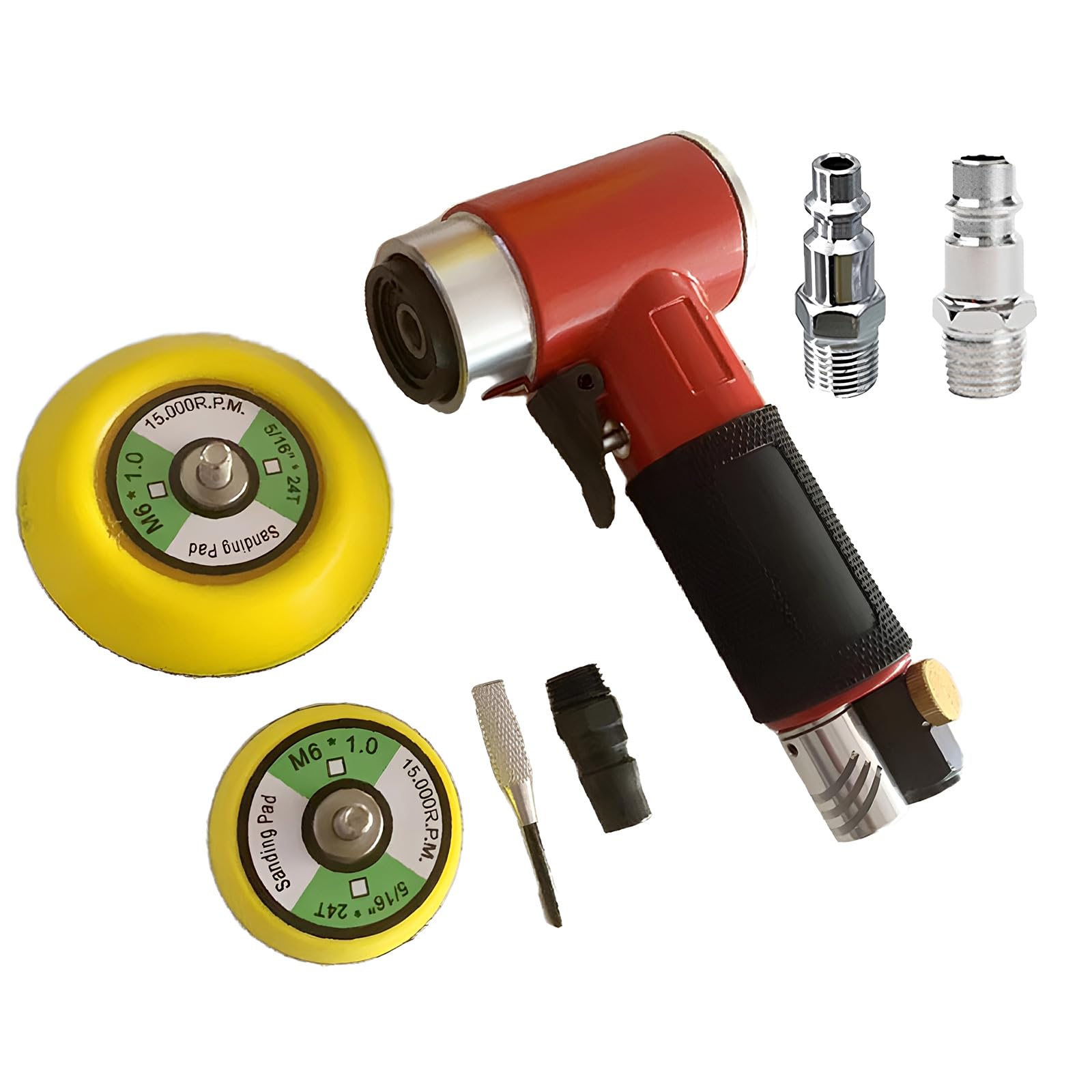 Linvimia C Efficient Pneumati Random Orbital Sander 3 Inch For Metal Wood Finishing Multi Size Air Operated Sanding Tool Inch Polishing Tool Perfect For Smoothing Metal Wood And Finishes
