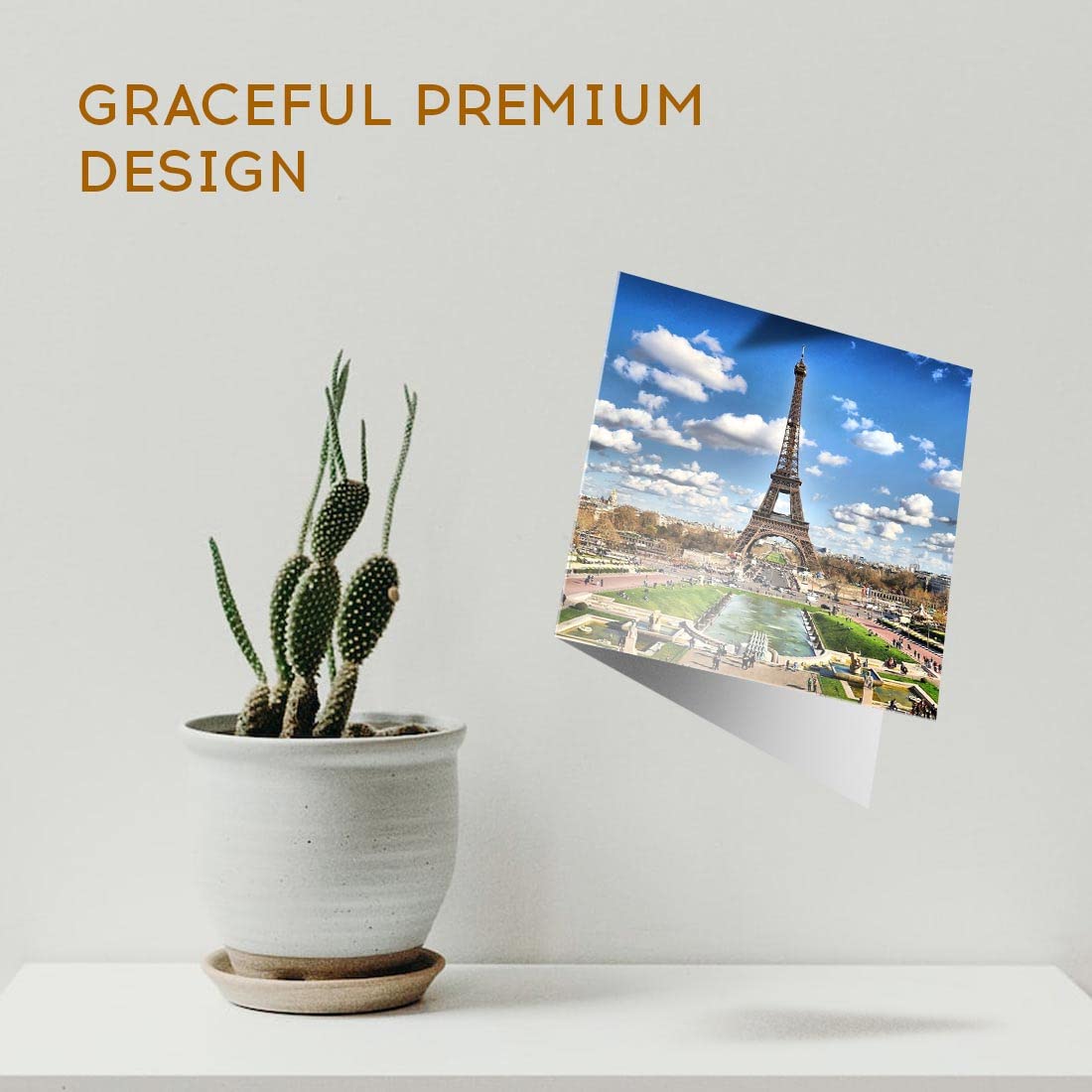 1 Carte De Vœux (insertion Photo) - Paris France Dessin Touristique