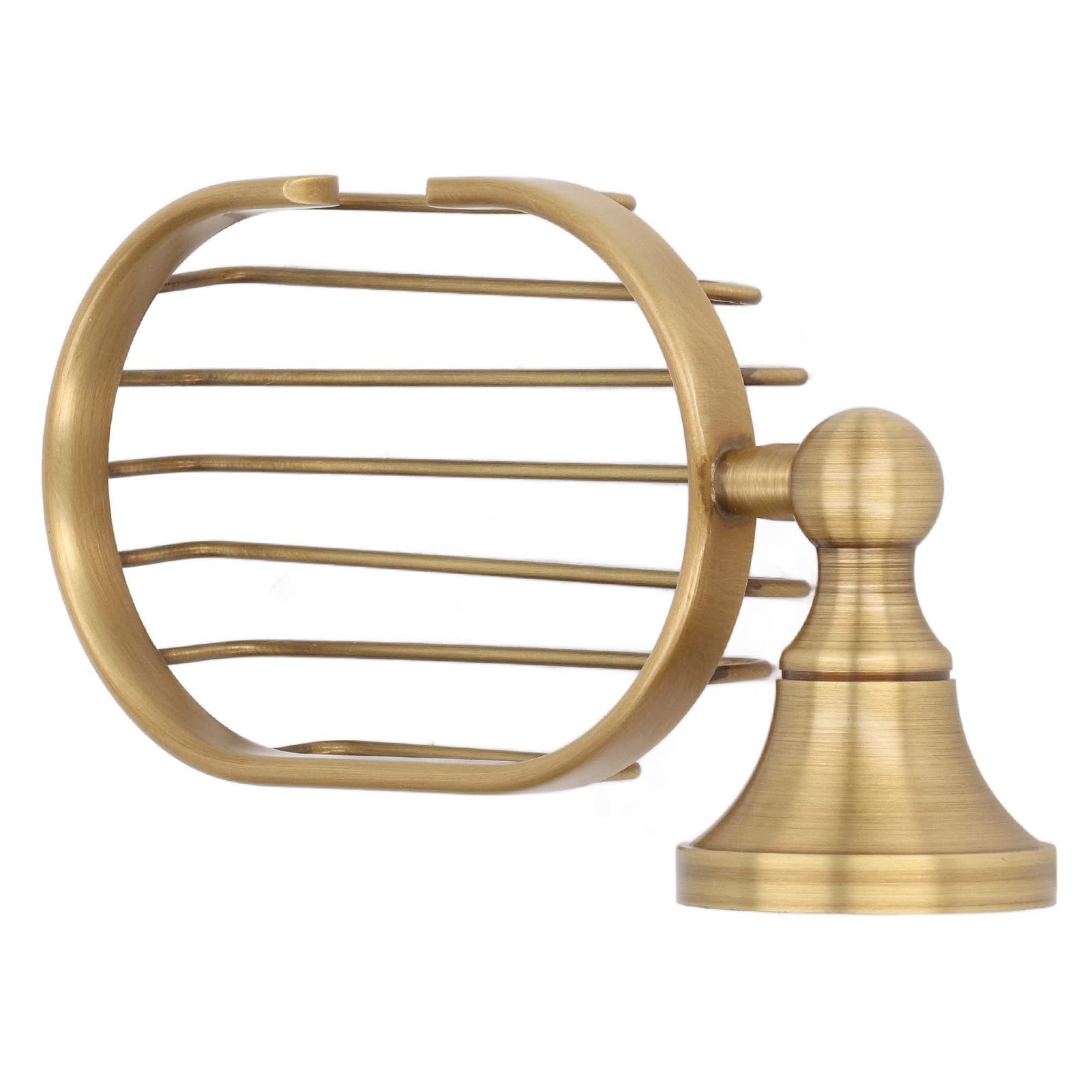 Wandmontierter Seifenspender mit hohlem Boden-Design, Seifenhalter für Badezimmer aus Edelstahl und Kupfer, dekoratives Seifenschale im Retro-Stil für Dusche, Küche und Toilette