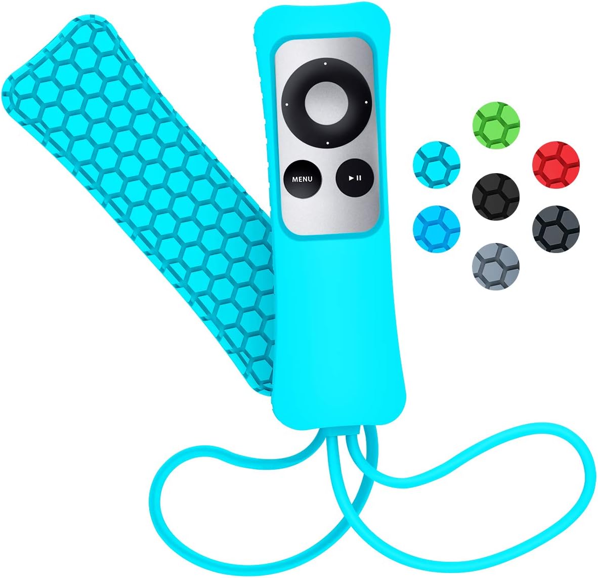 for Apple TV Remote Case Light Weight Anti Slip Waterproof Shockproof Silicone Protective Case Cover for Apple TV 2 3 Remote Controller,MINT Green