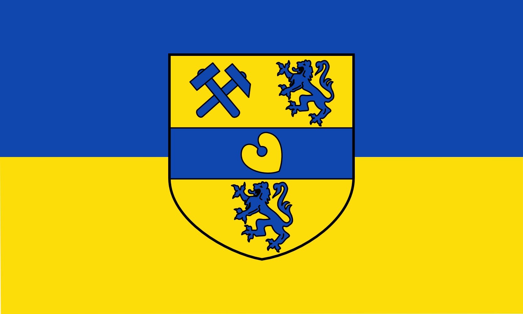 Drapeau Alsdorf grand format aux couleurs héraldiques officielles et précises
