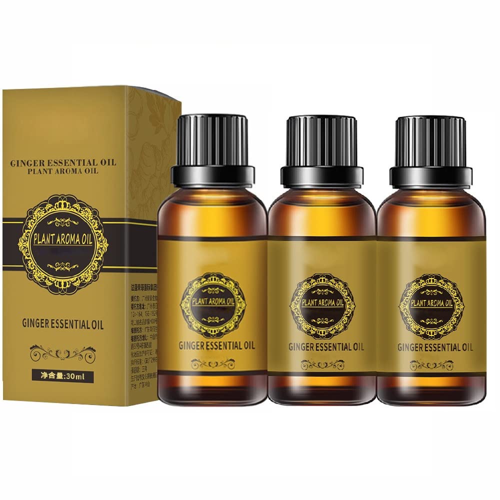 Buy 3 Pack Belly Drainage Ginger Massage Oil, 90 Ml Lymphatic Drainage