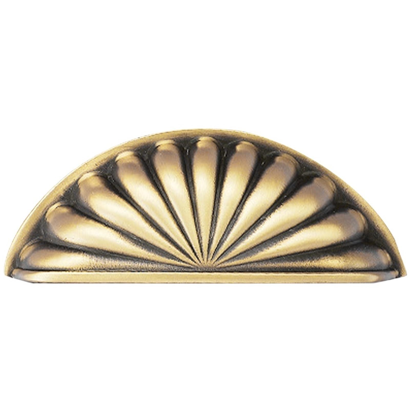 ZHSOAO 4 Pcs Brass Shell Cabinet Door Pulls Spacing Vintage Furniture Accessory Metal Drawer Knobs Wardrobe for Cabinet Cupboard