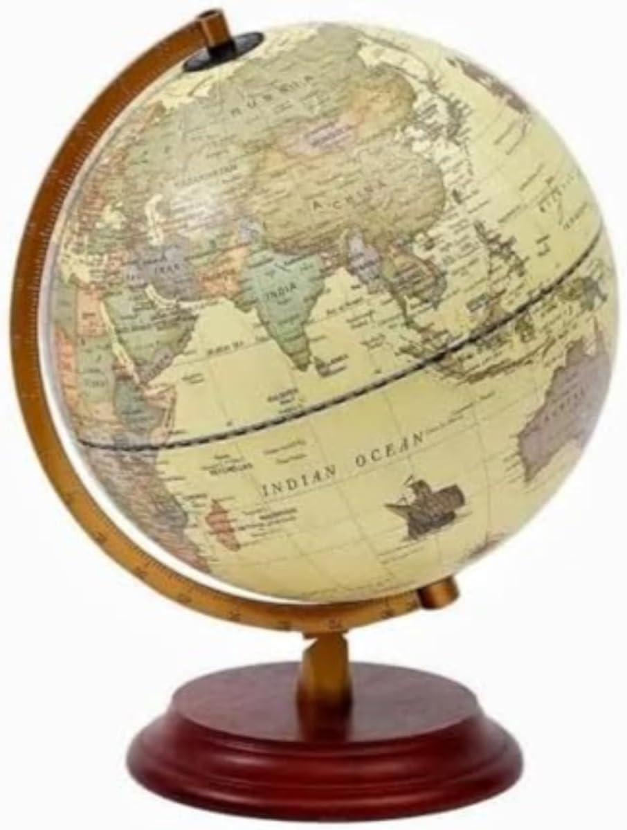 Amazon.co.jp: 【FanNii】アンティーク調 地球儀 英語版 ヴィンテージ