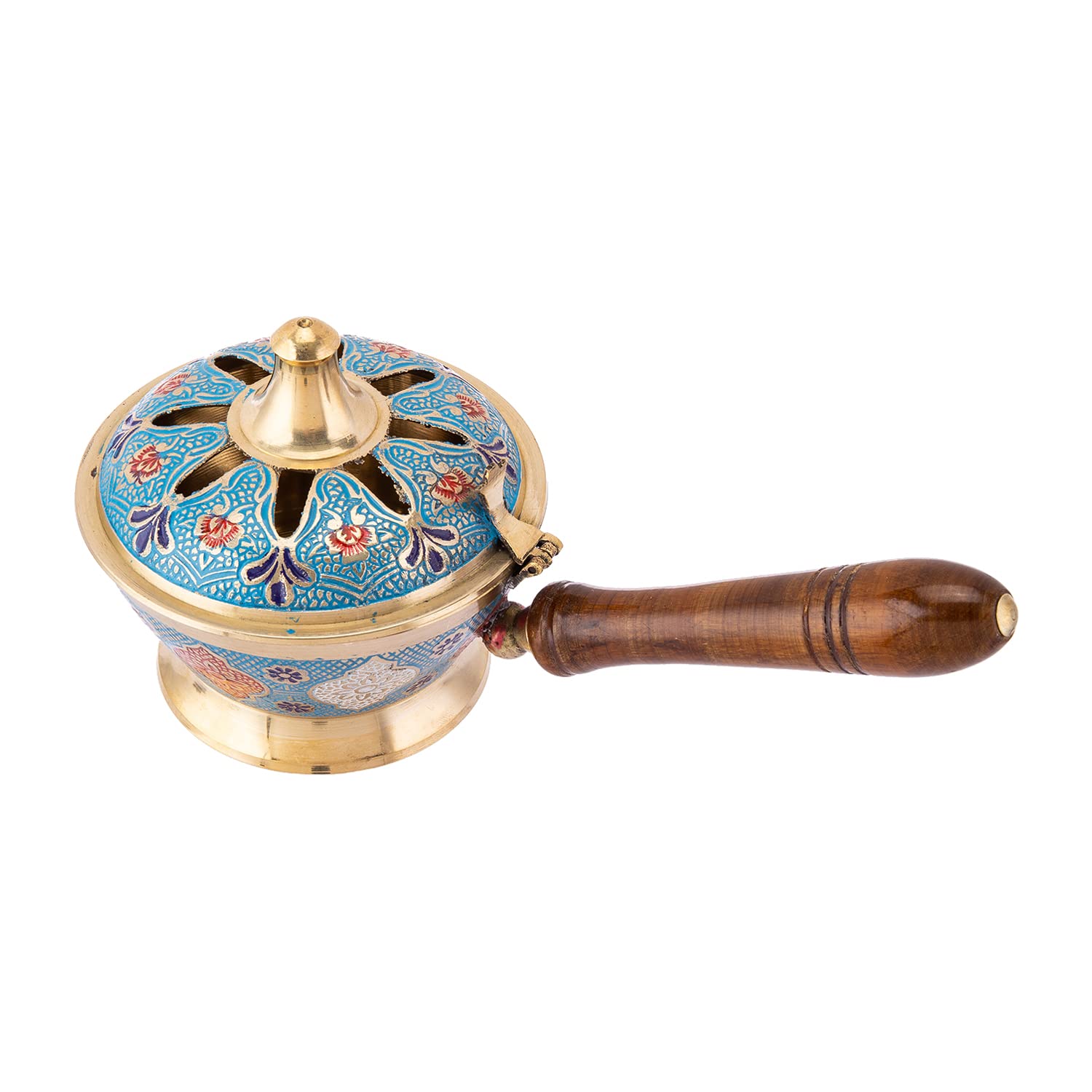 AKDCBrass Incense Burner 11Cm X 11Cm X 10Cm Golden