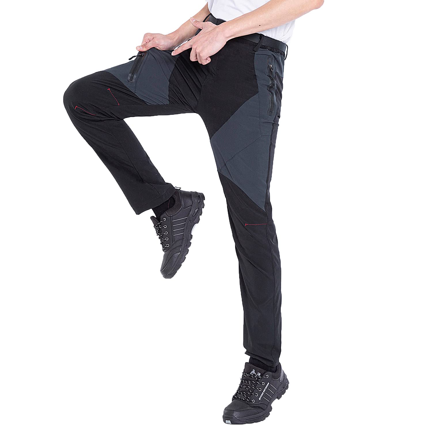 Pantalones para Caminar al Aire Libre para Hombre Pantalones de Senderismo Transpirables Ligeros a Prueba de Viento para Primavera Verano otoño