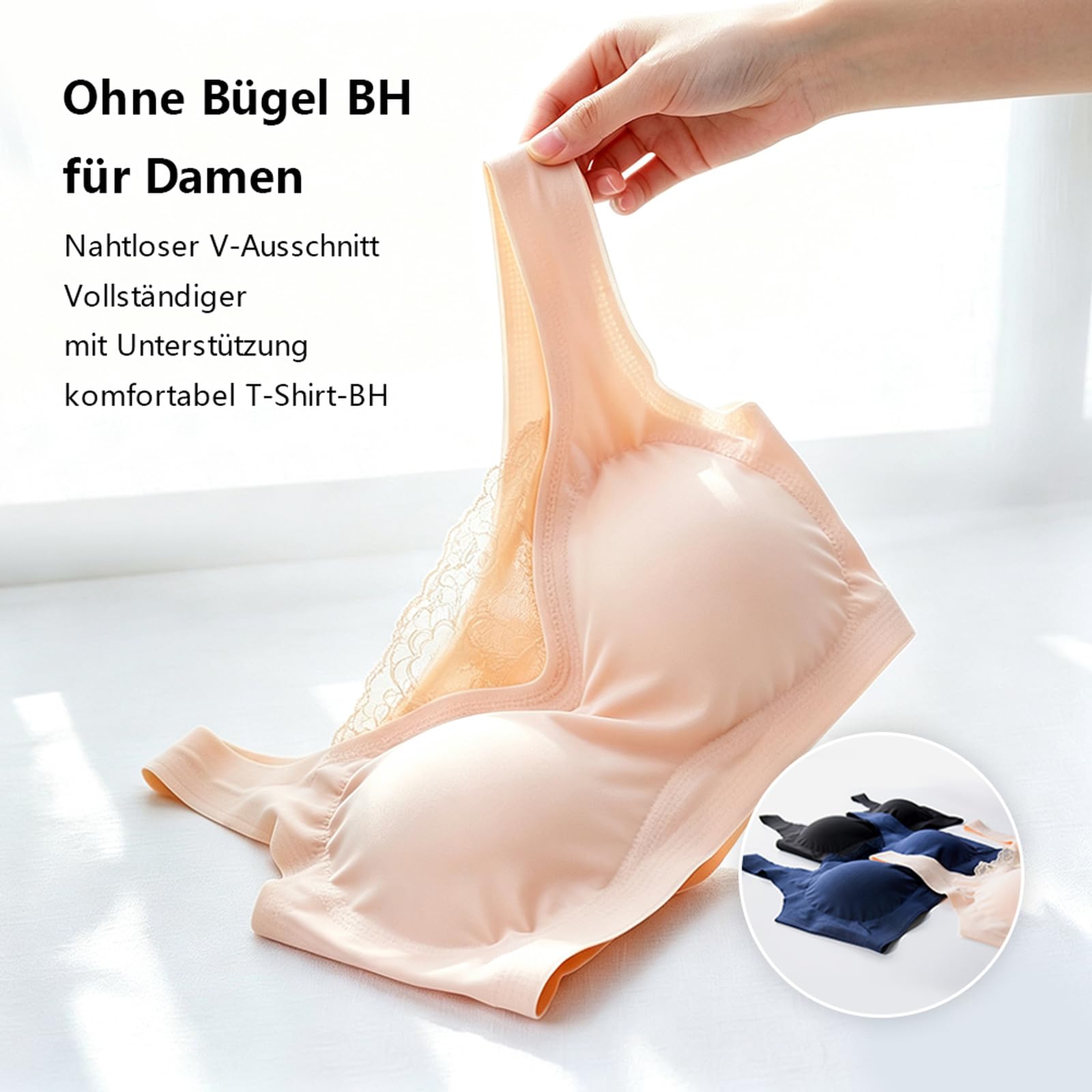 Brassiere Sport Femme sans Armature brassière Forte Poitrine | soutien gorge de sport femme support léger invisible sous les vêtement utilisation quotidienne