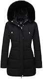 Women&apos;s Winter Puffer Coat Thicken Fleece Lined Down Jacket Waterproof Faux Fur Detachable Hooded Parka