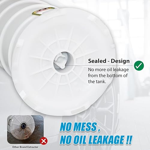 Miniatura 5 de FIRSTINFO A1108US - Extractor de aceite neumáticomanual patentado de 9L con manguera de líquido de freno de silicona de 6.5 pies de largo y tubo de