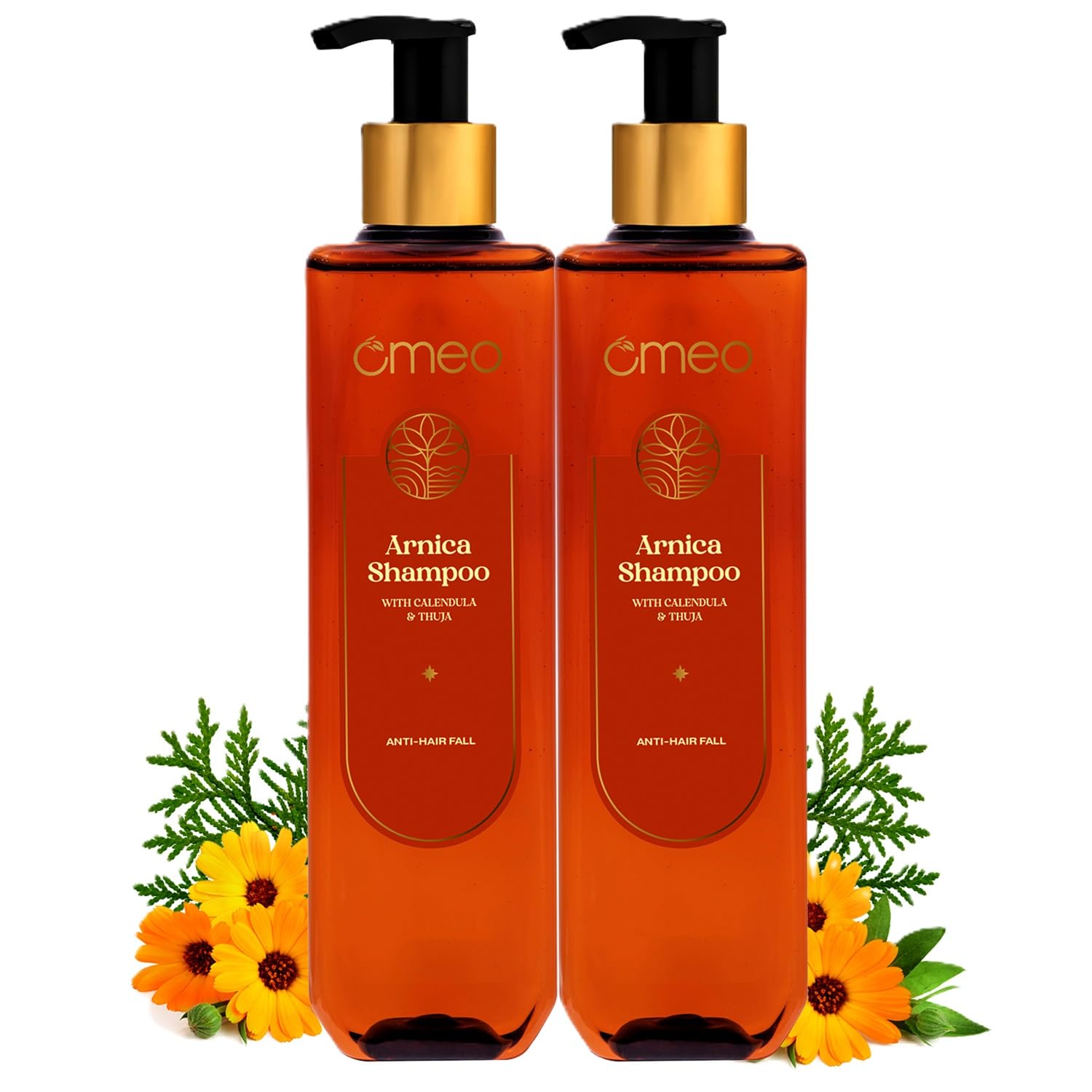 Omeo Arnica Shampoo -200ml (Pack of 2) with Natural Extracts Calendula and Thuja to Reduce HairFall and Promote Hair Growth, Strengthening and Nourishing - For Women & Men