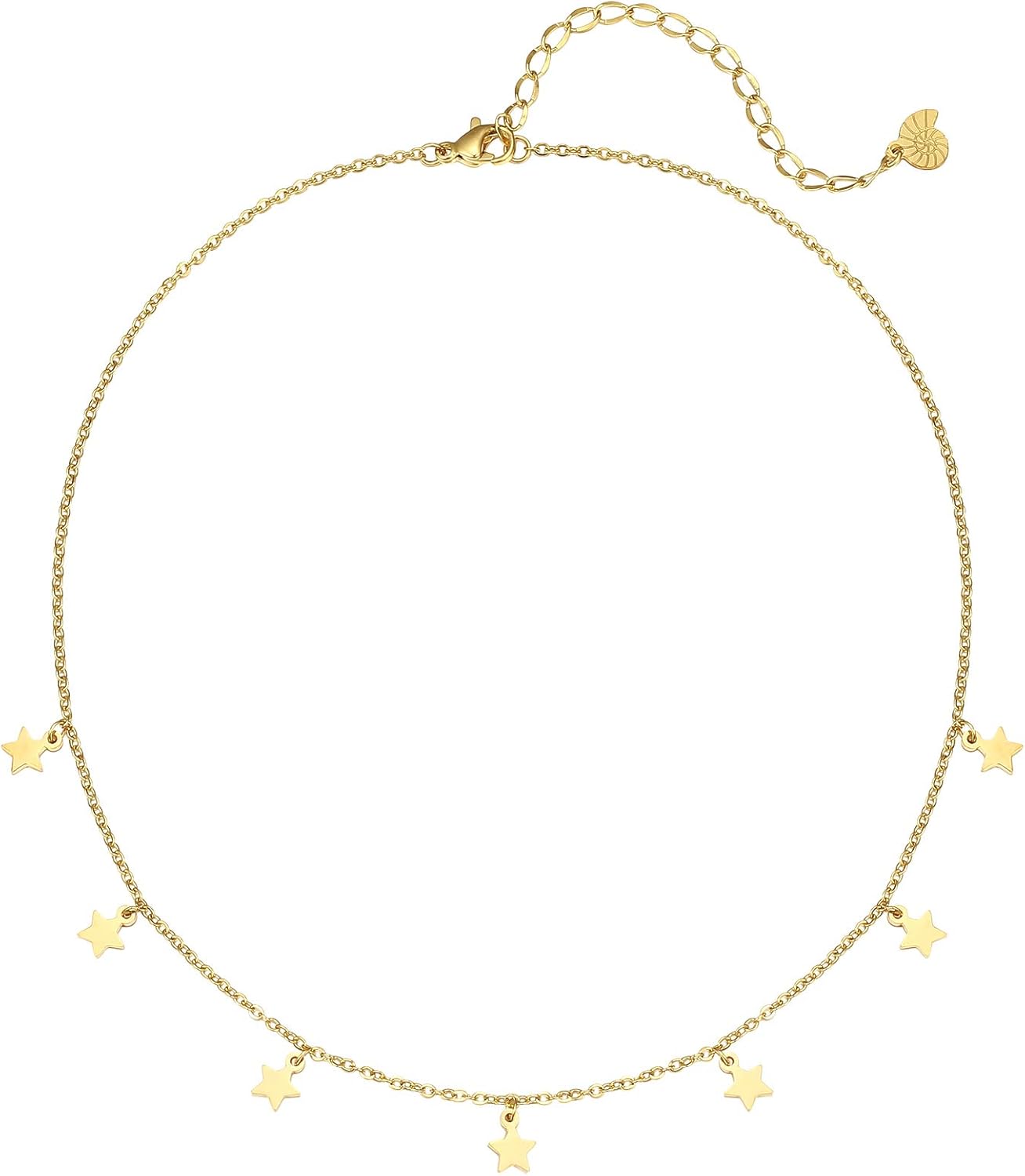 Happiness Boutique Damas Collar de Estrella en Color Oro | Collar Delicado con Colgantes de Estrella Pequeña
