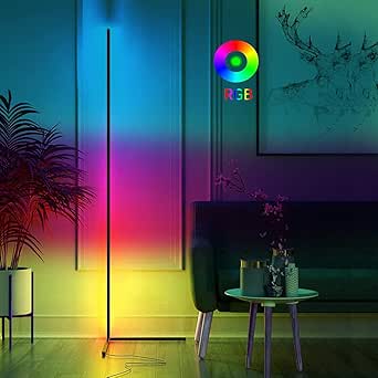Smart vloerlamp zwart incl. WiFi A60 smoke glas - Bliss
