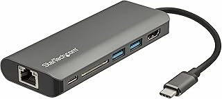 USB C Multiport Adapter with HDMI - 4K - Mac/Windows - SD - 2XA - 1xC - 60W PD 3.0 - USB C to USB 3.0 Hub (DKT30CSDHPD3)