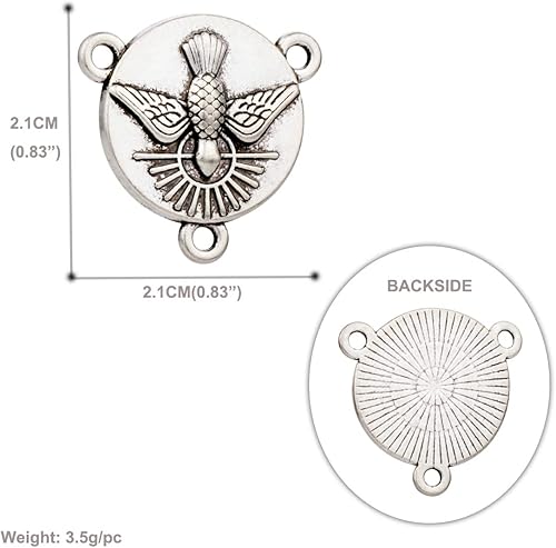 Miniatura 2 de San Benito, Medalla milagrosa de Nuestra Señora de Guadalupe para la fabricación de joyas DIY, parte de conexión del centro del rosario de la Virgen