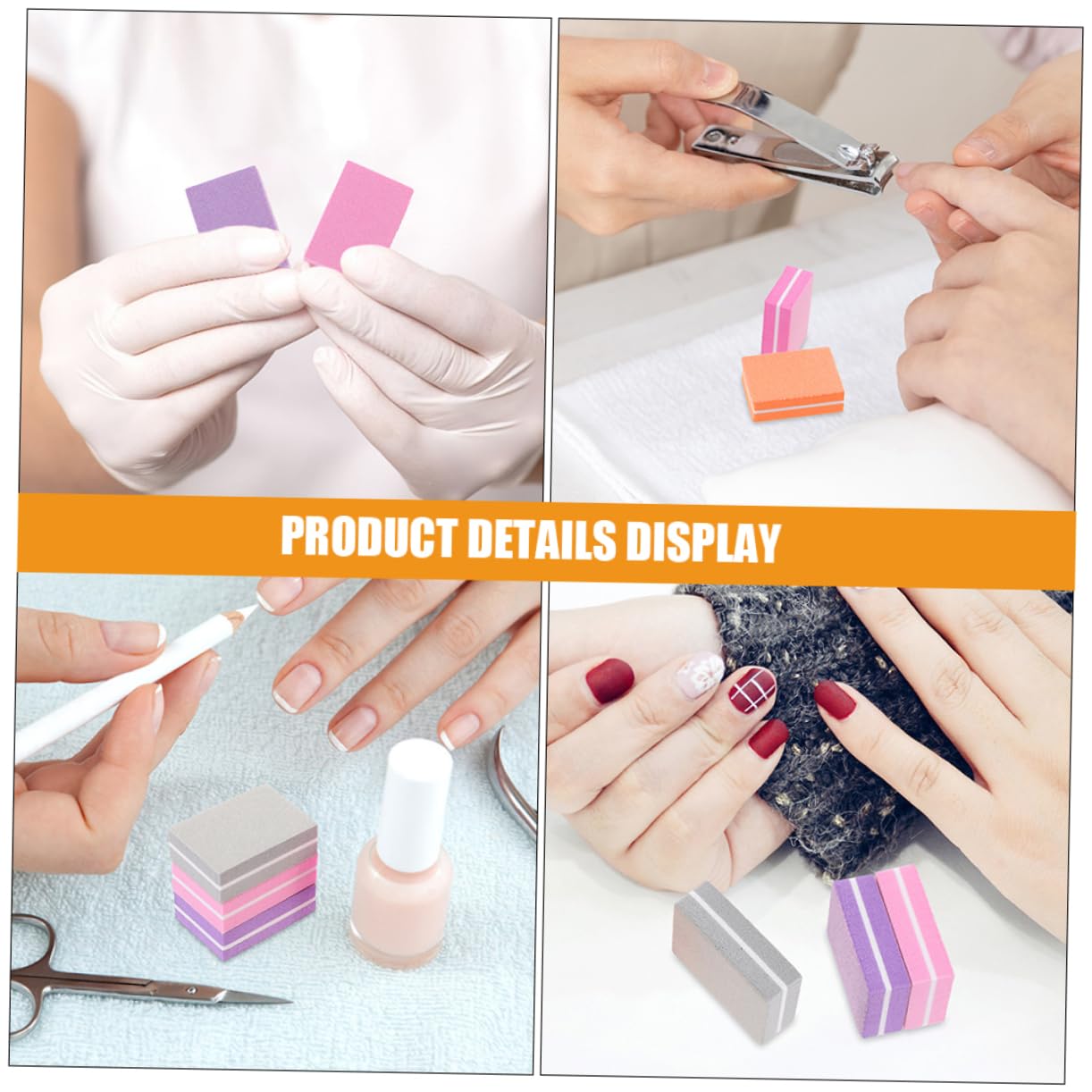 Beaupretty 3 Series Lima De Uñas Lijado Buffer Bloquear Cutícula Clavo Amortiguadores De Uñas Pulidor De Uñas Lima De Manicura Limas De Manicura Bloque De Tampón De Uñas Esponja 100 Piezas*3