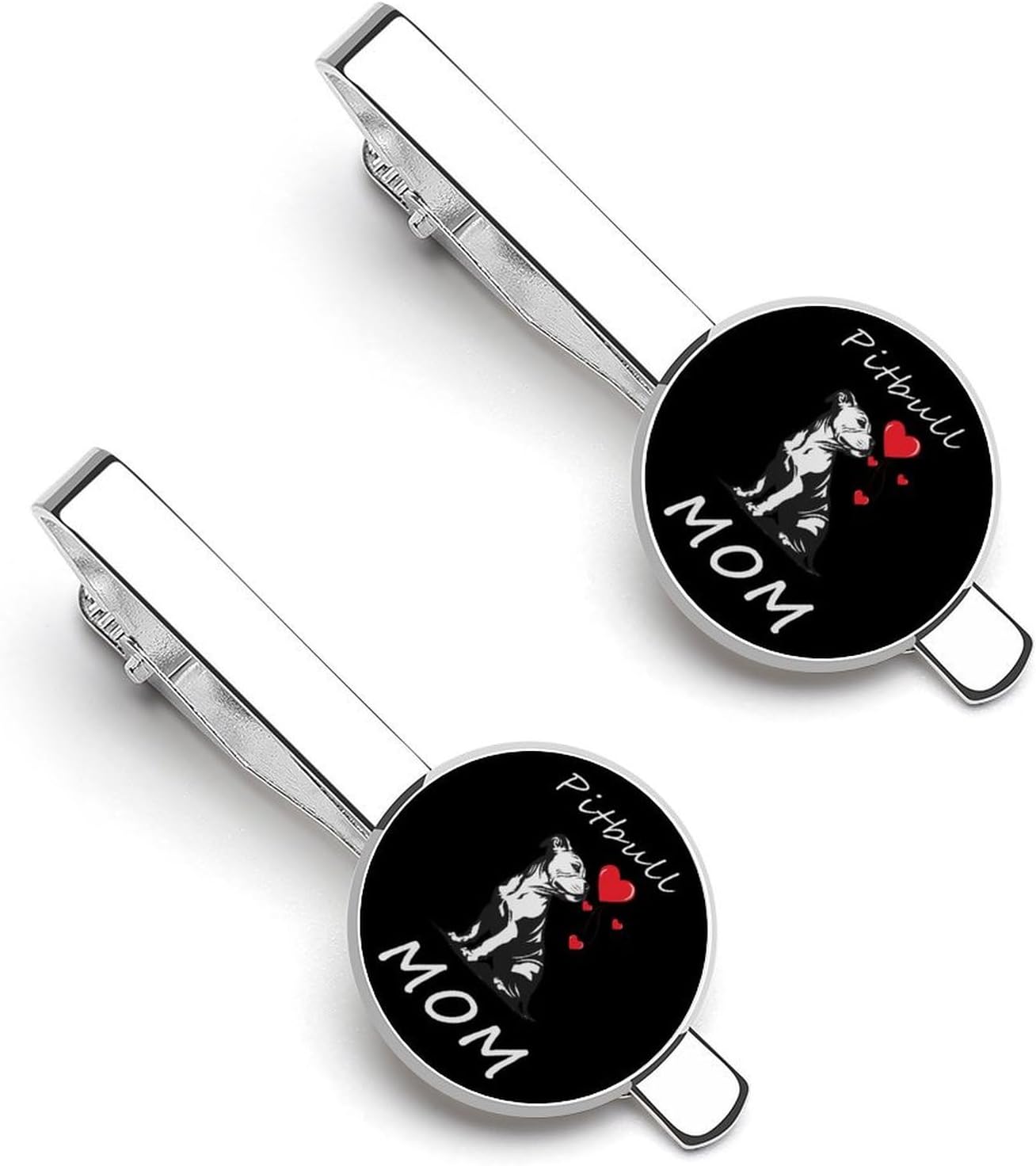 Pitbull-moms Tie Clip Fashion Jewelry Necktie Pin for Wedding Busiess Office Accessories