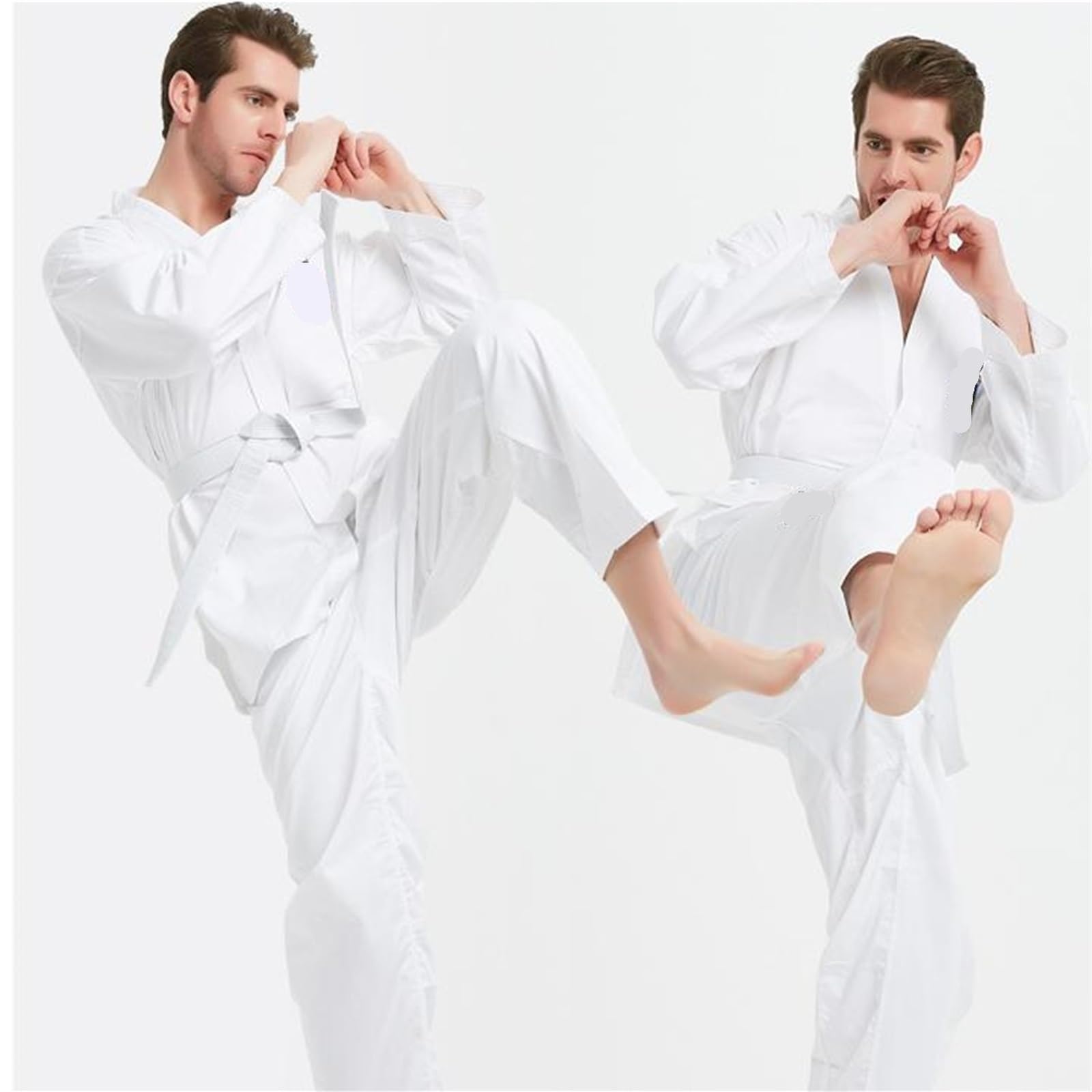 Uniforme de Taekwondo for adultos y niños, traje de entrenamiento de gimnasio de Taekwondo, camisa de manga larga y pantalones de algodón.