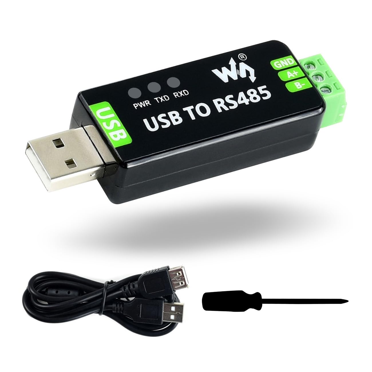 LUCKFOX USB to RS485 Converter, Industrial USB to RS485 Bidirectional Converter, Stable Communication, for Industrial Control Equipment or Applications with High Communication Requirements