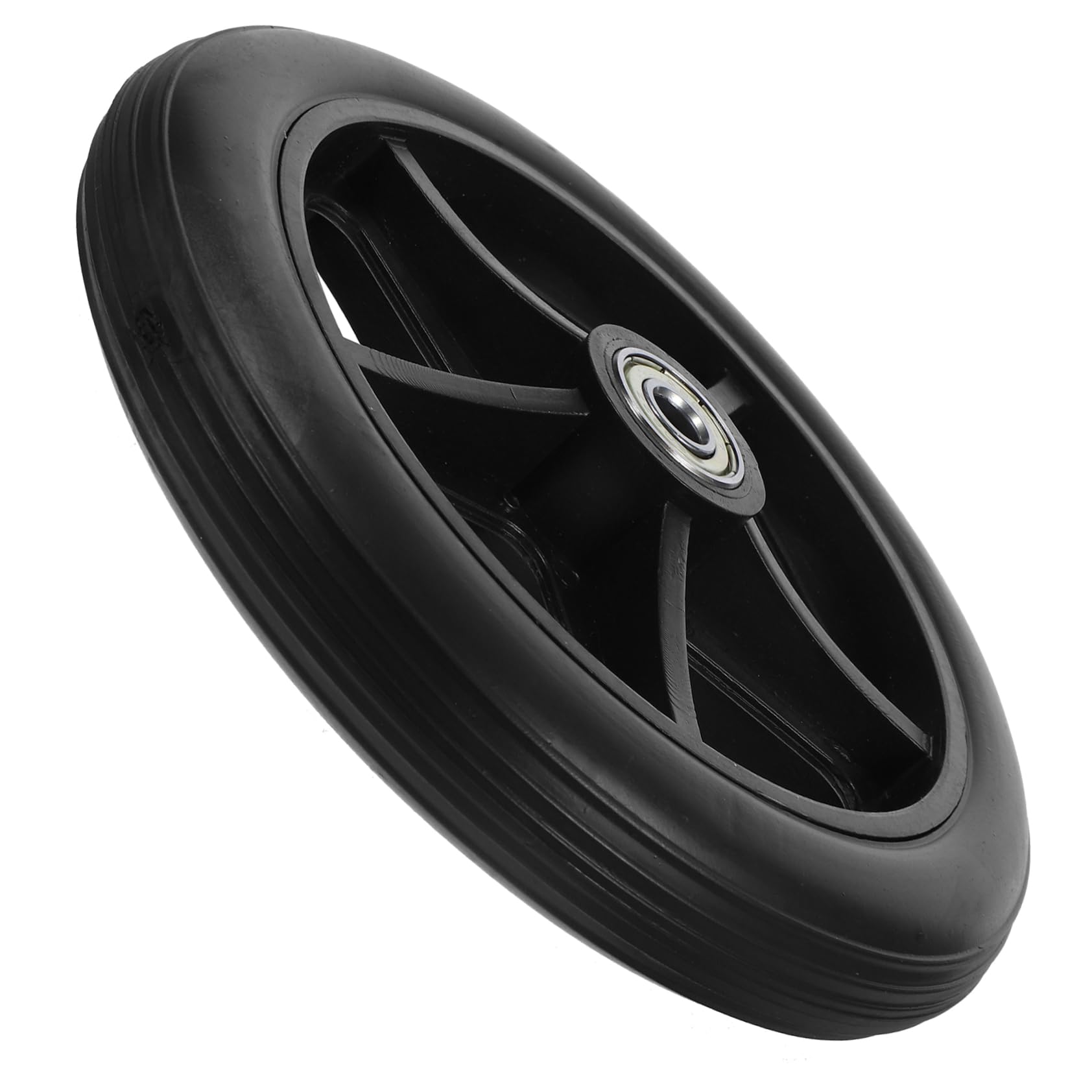 minkissy Wheelchair Parts Front Wheel Rubber Tread Replacement Wheel for Wheelchair Strong Load-bearing Capacity Long Lasting