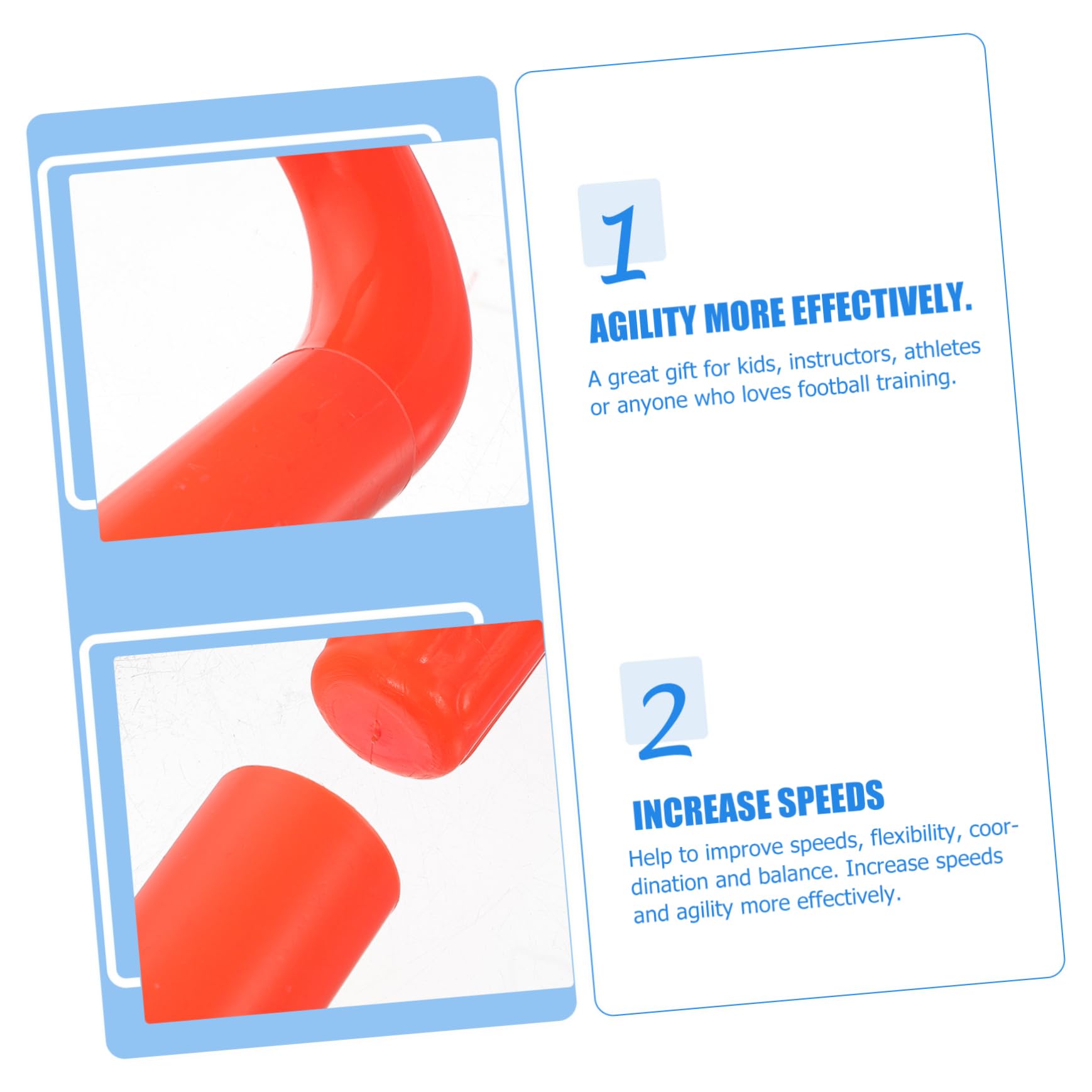 Mikikit Agility Training Hurdles for Hurdle for Soccer Football Drills Enhance Speed Coordination Balance Durable Sports Training Equipment