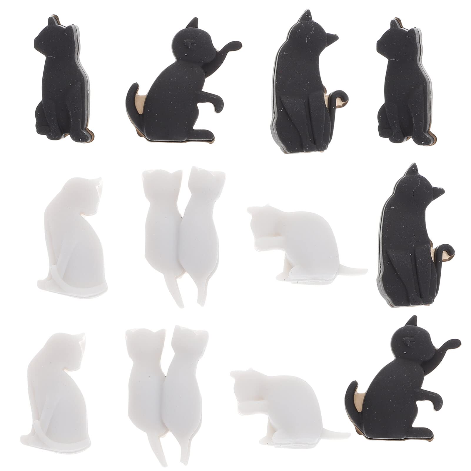 Cat Wine Glass Charms Silicone Cat Shaped Wine Glass Marker, Cup Marker Drink Identification for Flutes Cocktails Martinis, for Home Party (12pcs Mixed Color) Wine Glass Tags