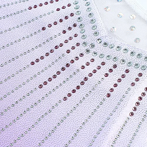 Daxiang Gymnastics Leotards With Shorts For Girls Purple Rhinestones Dance Clothing Leotard For Girls thumb #2