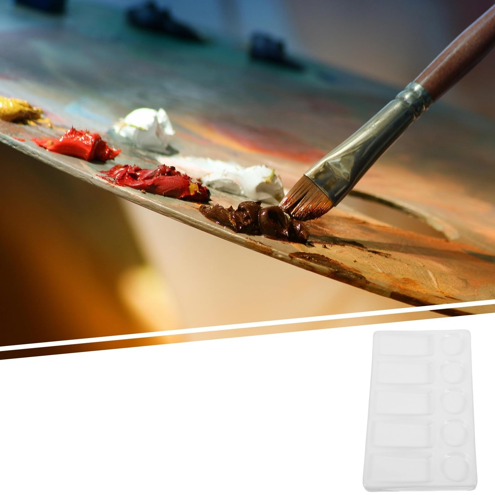 Paleta De Pintura Paleta de Colores de 2 uds, Paleta de Pintura, Paleta de Mezcla de Acuarelas, Bandeja de Pintura, Paleta de Colores, Placas de Mezcla de pigmentos