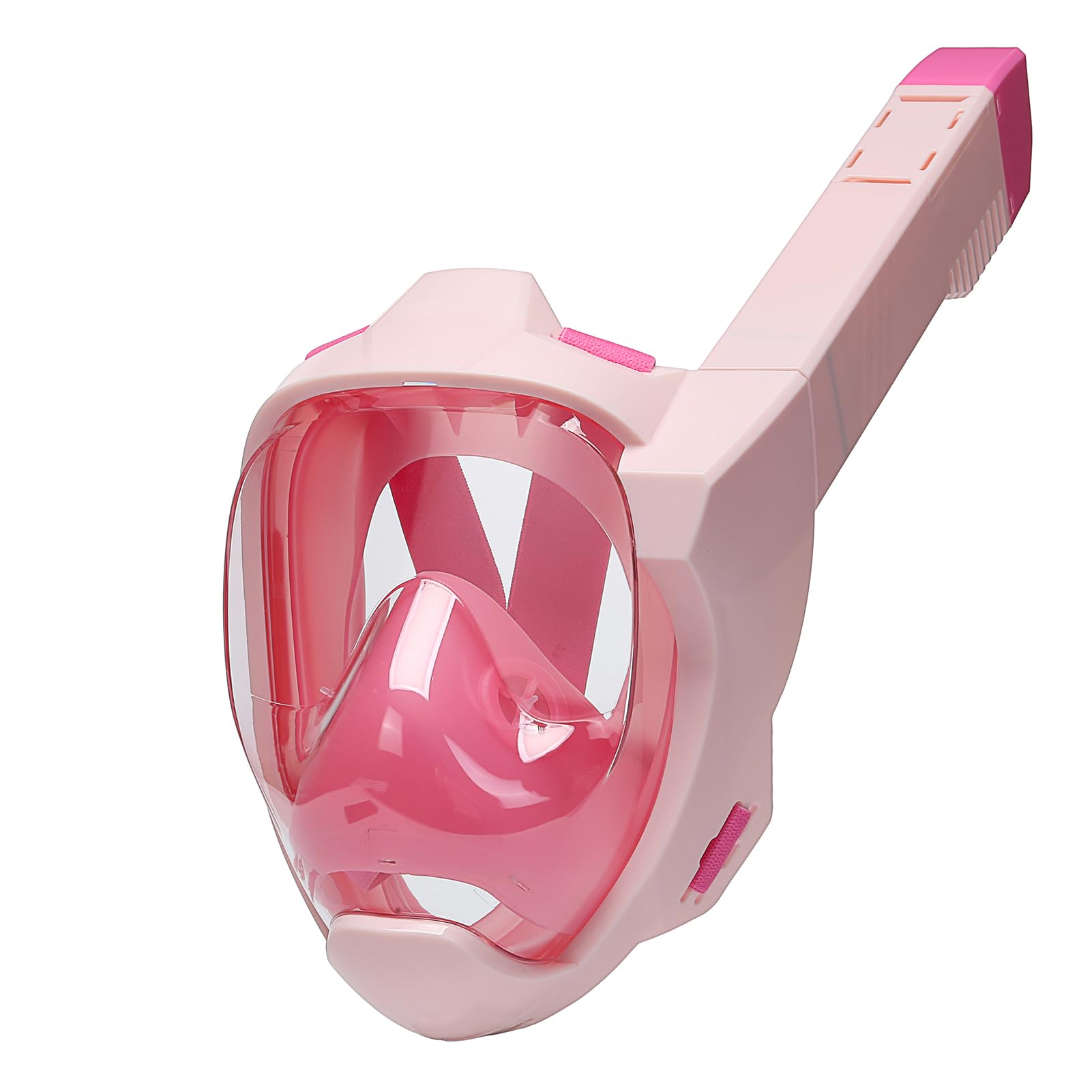 Máscara de Snorkel de Cara Completa, Máscara de Snorkel de Cara Completa de Silicona para PC con Vista Panorámica de 180°, de Respiración Superior Seco Antivaho y Antifugas para Adultos