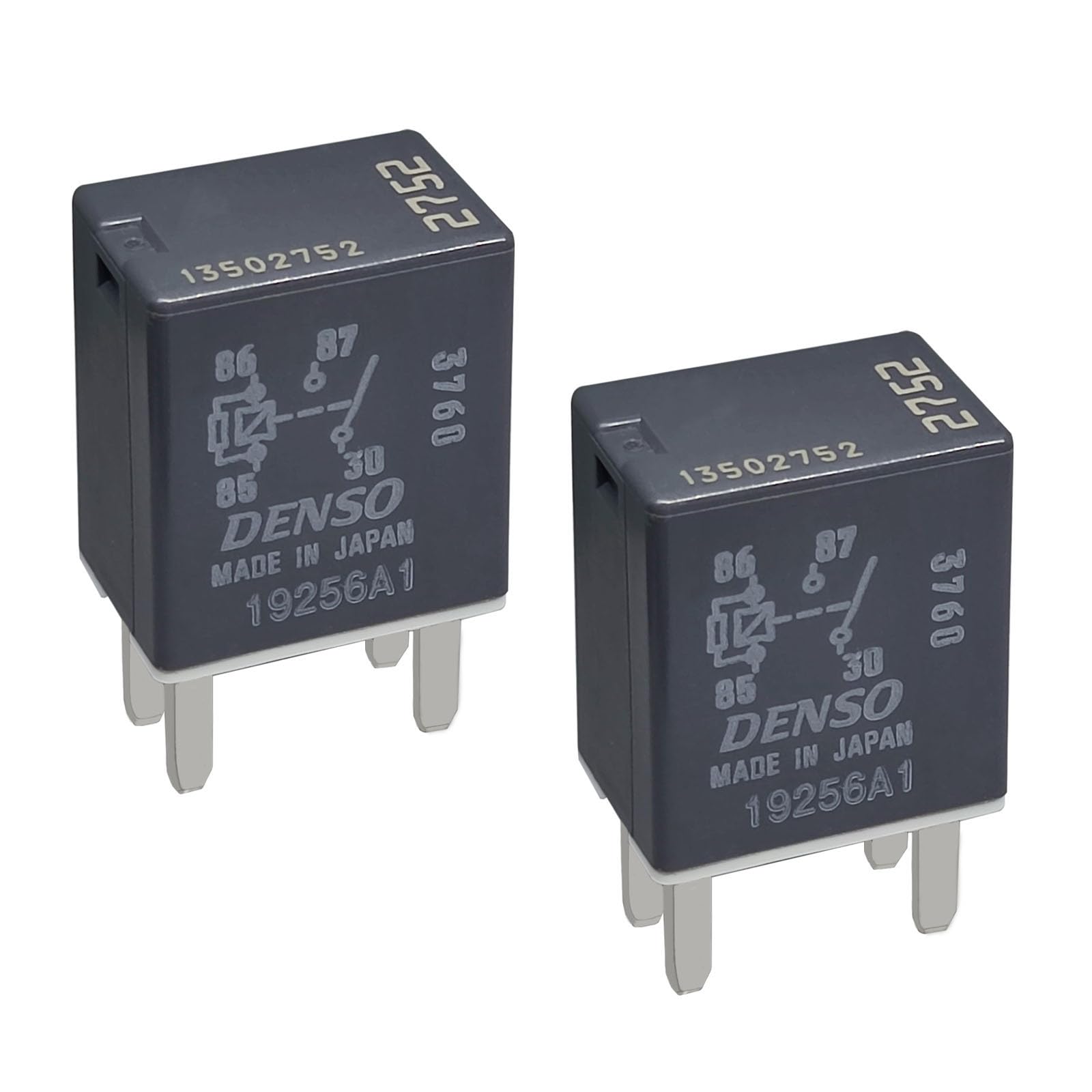 Relay 13502752 (Set of 2), 12VDC 30A 4 Pins Multi-Purpose OEM Relay Compatible for GM Chevy Cadillac Seville SLS SRX CTS ATS