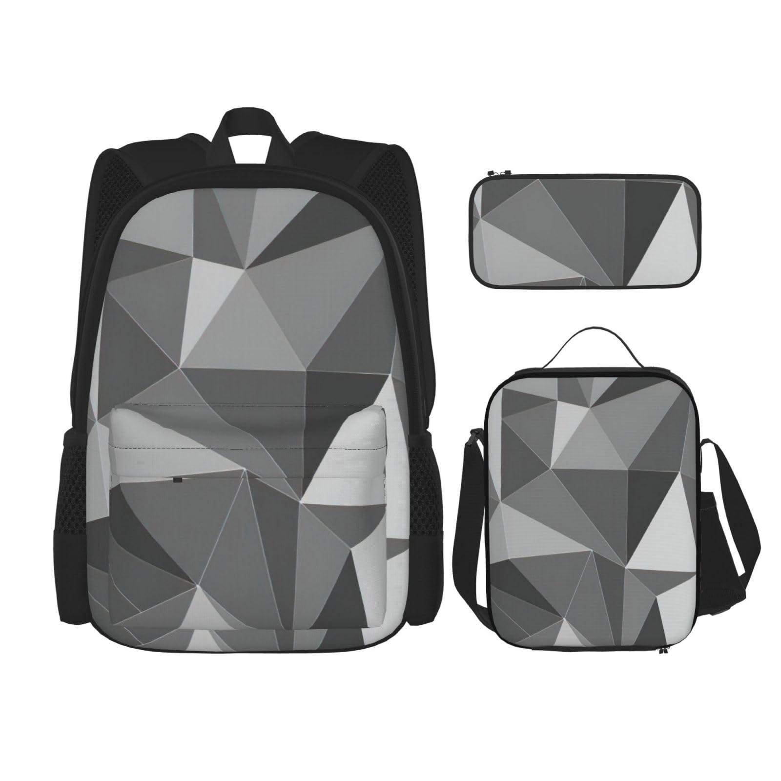 Zaino, borsa portapranzo, astuccio, set da 3 pezzi, per lavoro e
