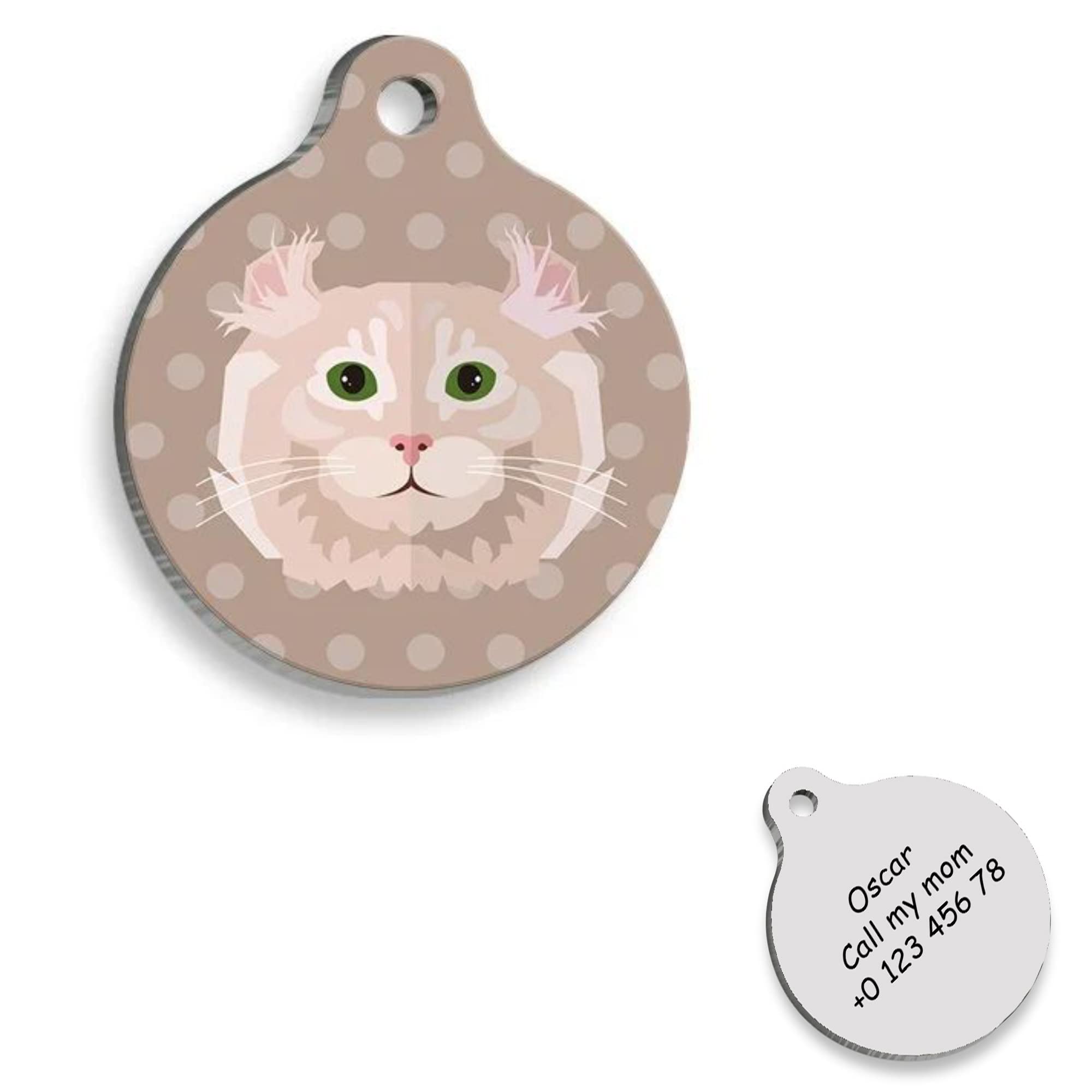 American Curl Cat id Tag Heart - Cat Personalized Dog Tag - Cat Custom Name Tag - Customized Pet Tags - Cat Name id Tag for Dog - Cat Name Tag