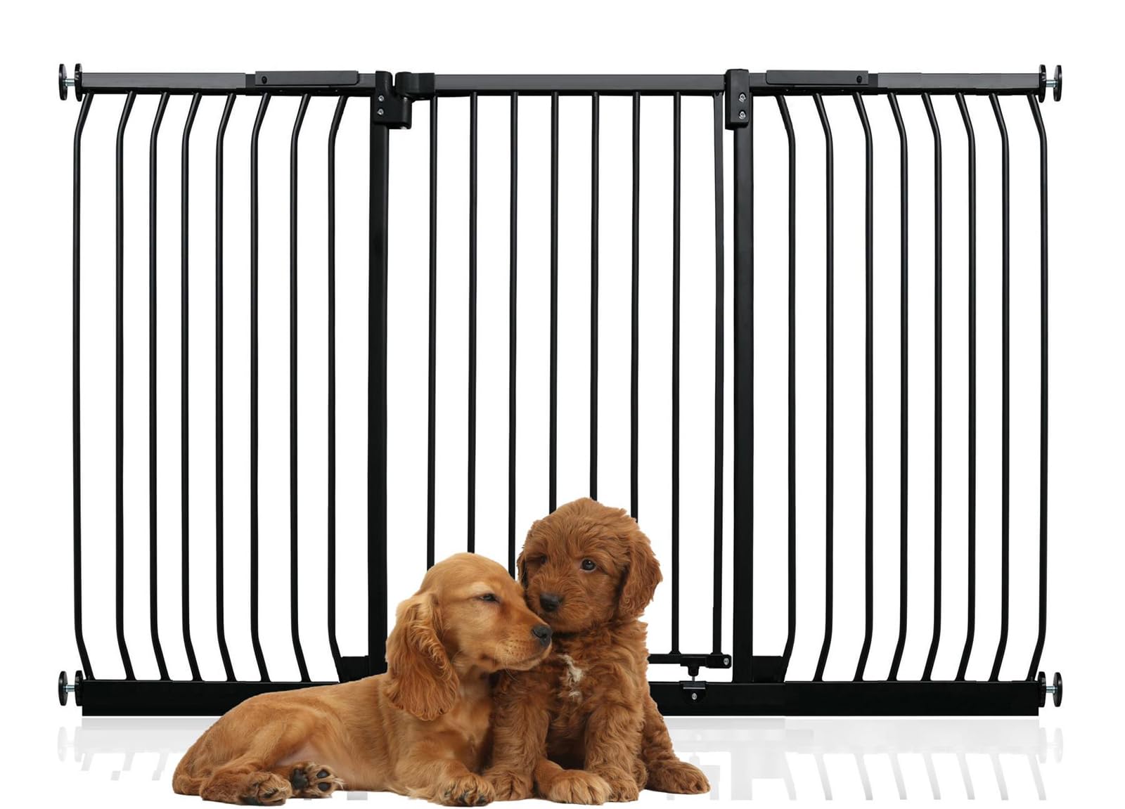 Bettacare Black Extra Tall Elite Dog Gate, 179Cm - 188Cm, Matt Extra Tall 100Cm In Height, Pressure Fit Pet Gate For Dog And Puppy, Pet And Dog Barrier, Easy Installation