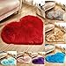 Clearance Tuscom Heart Shape Wool Imitation Sheepskin Non Slip Rugs,for Bedroom Float Window Mat, Bed Mat, Carpet, Door Mat,40 x 50 cm Area Rug (C)
