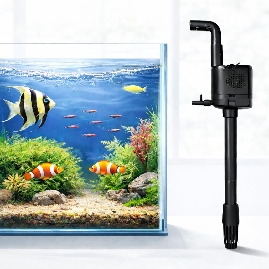 RS Electrical RS-580P 10W 3-in-1 Submersible Power Head Filter Motor | 900L/H Water Circulation, Filtration & Oxygenation for Imported Fish Tanks-image-5