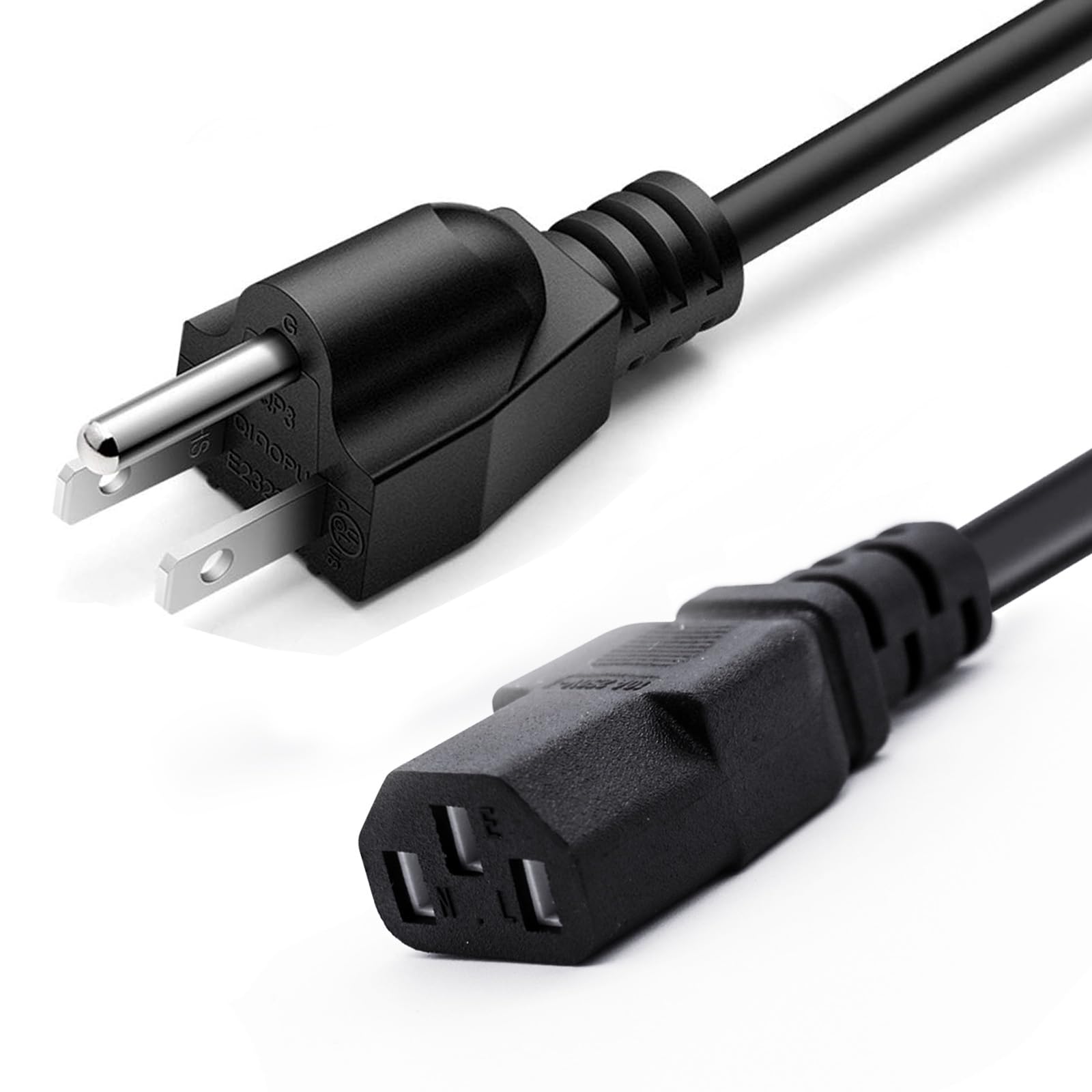 10FT Universal 3 Prong AC Treadmills Power Cord Replacement for Horizon Fitness Treadmills Ellipticals, Superfit, BowFlex Treadmills, Sole,Goplus, Vibration Plate Walking Pad Treadmills Charger Cable