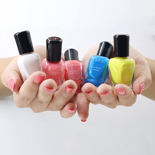Miniatura 6 de OUL'ISI Juego de esmaltes de uñas (10 botellas) de secado rápido, fácil de quitar y de secado rápido, juego de esmaltes de uñas orgánicos a base de
