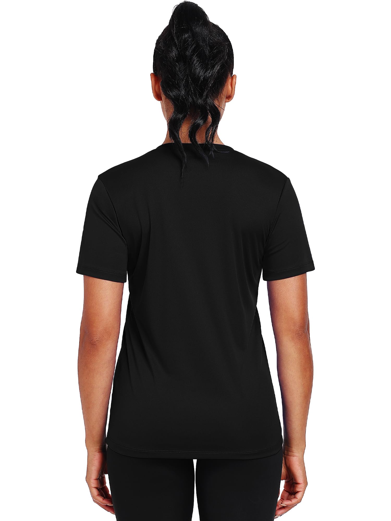 Top da allenamento da donna a maniche corte magliette atletiche UPF 50+ protezione solare magliette da corsa ad asciugatura rapida