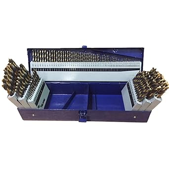 Drill America 115 Piece Heavy Duty High Speed Steel Drill Bit Set with Black and Gold Finish (1/16