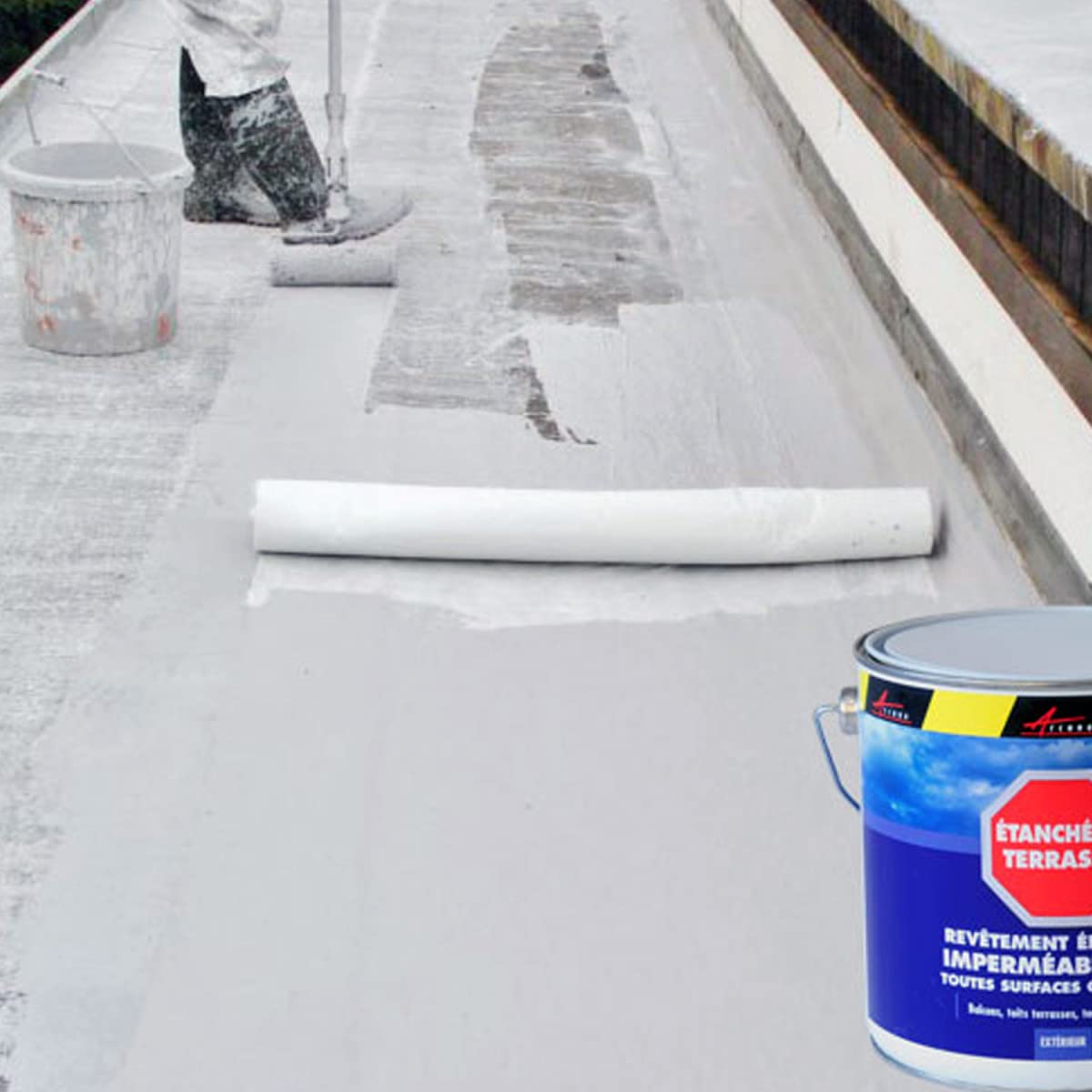 ARCANE INDUSTRIES Peinture résine d'étanchiété terrasse Exterieur - Peinture étanche circulable pour Sol extérieur : ARCATERRASSE - 2.5 L Sable